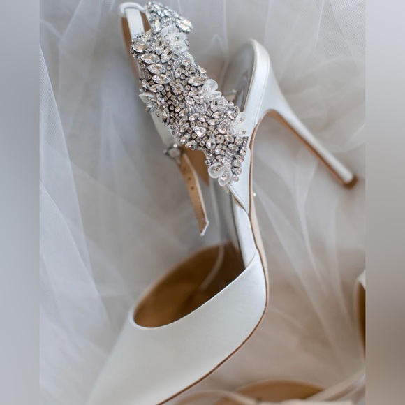 BADGLEY MISCHKA Blanca Strappy Crystal Stilettos - Picture 5 of 17